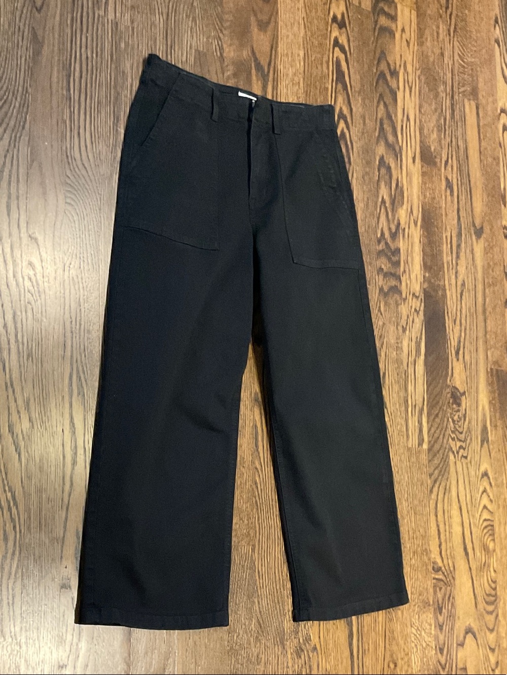pistola Black Wide-Leg Chino Pants